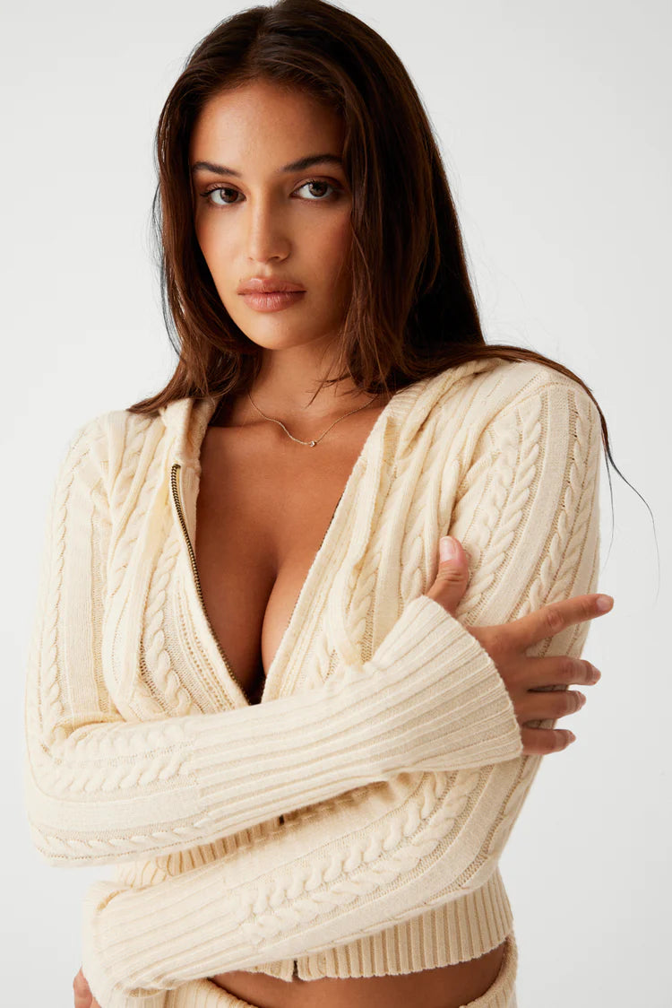 Aimee Cable knit hoodie