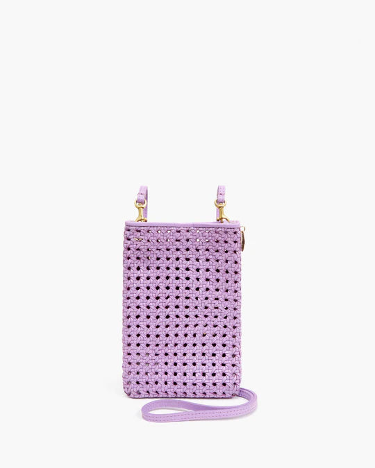 Poche lilac rattan