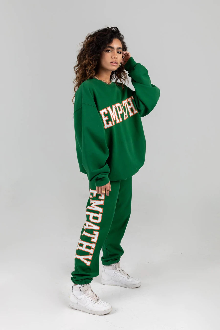 Green top empathy sweatshirt