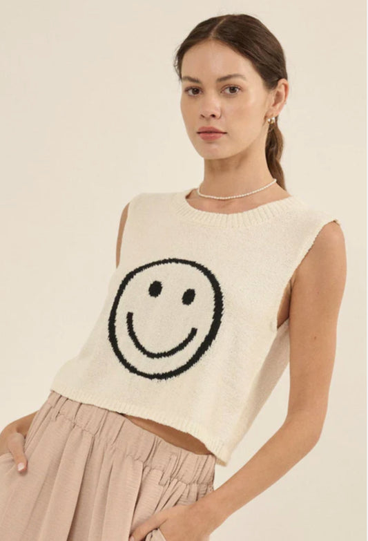 Happy Crop Sweater