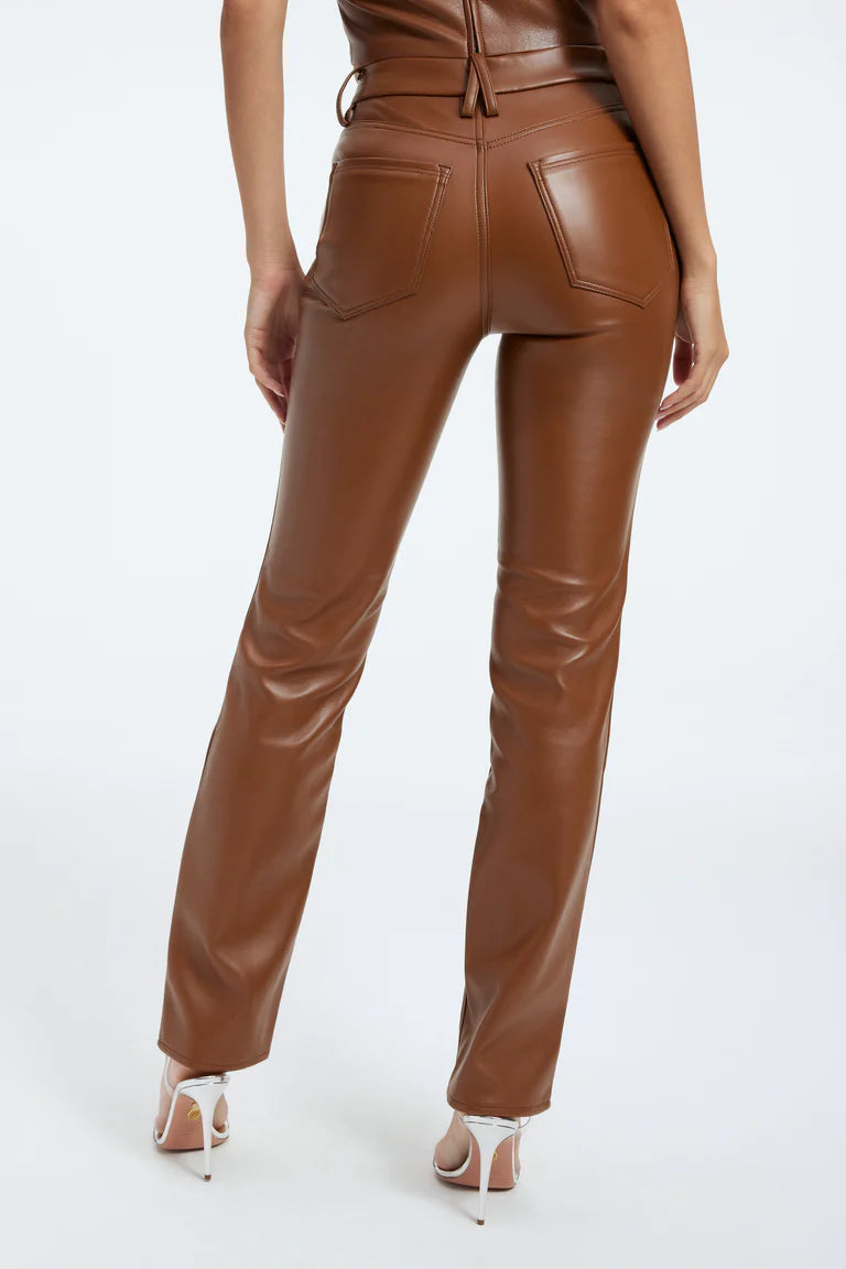 Crash Boom Bang Pull On Leather Look Pants - Bordeaux – Harlow