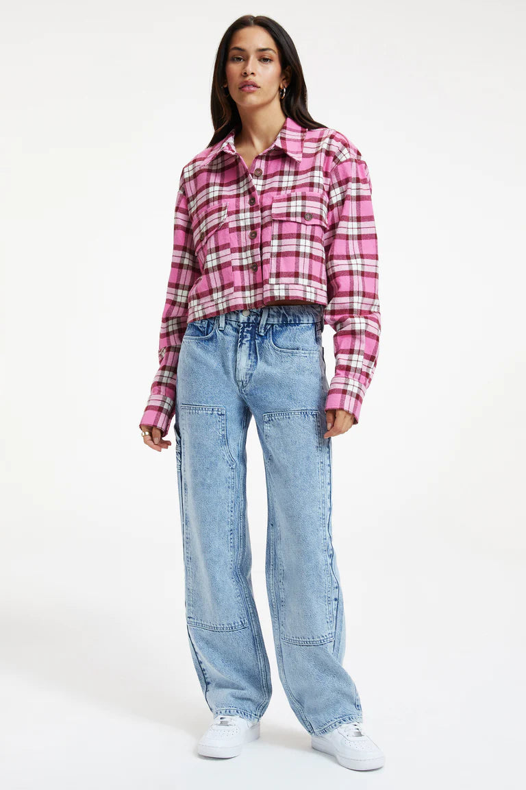 Cropped Plaid Shirt