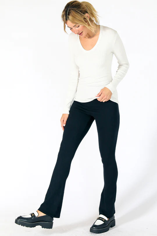 Dolly Flare Ponte Black Pant